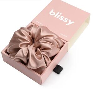 Blissy Rose Gold Hair Scrunchie MULBERRY SILK